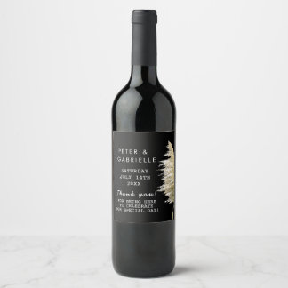 パンパスグラス結婚ズワインボトルラベル ワインラベル