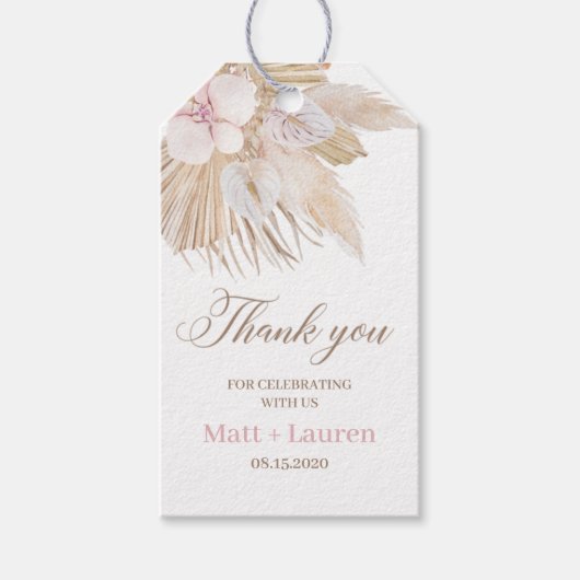 パンパスグラス結婚ズ ギフトタグ (正面)