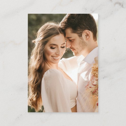 パンパスグラス結婚テラコッタのウェブサイトQRコード エンクロージャーカード (裏面)