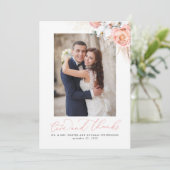 パンパスグラス結婚ピンクフローラありがとう サンキューカード (スタンド正面)