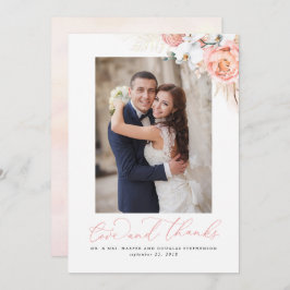 パンパスグラス結婚ピンクフローラありがとう サンキューカード