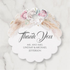 パンパスグラス結婚ピンクフローラありがとう フェイバータグ