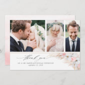 パンパスグラス結婚フローラの写真 サンキューカード (正面/裏面)