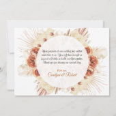 パンパスグラス結婚フローラサンキューカード サンキューカード (裏面)