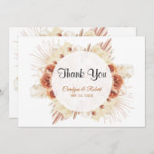 パンパスグラス結婚フローラサンキューカード サンキューカード (正面/裏面)