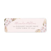 パンパスグラス結婚フローラ差出人住所 ラベル (正面)