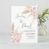 パンパスグラス結婚砂漠 招待状 (スタンド正面)