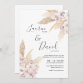 パンパスグラス結婚砂漠 招待状 (正面/裏面)