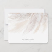 パンパスグラス緑の花嫁の提案 招待状 (裏面)