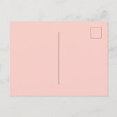 パンパスグラス花バラ金ゴールドボホスクリプト結婚ズ インビテーションポストカード (裏面)