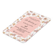 パンパスグラス花バラ金ゴールド結婚式招待状 マグネット (左側)