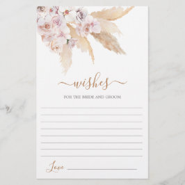 パンパスグラス花嫁カードを願う