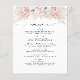 パンパスグラス花模様トロピカルメニュー チラシ