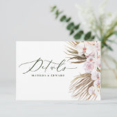 パンパスグラス蘭の素朴なモダン詳細 出欠カード (スタンド正面)