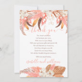 パンパスグラス蘭開花赤ちゃんシャワーありがとう サンキューカード (正面)