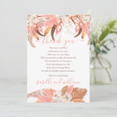 パンパスグラス蘭開花赤ちゃんシャワーありがとう サンキューカード (スタンド正面)