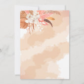 パンパスグラス蘭開花赤ちゃんシャワーありがとう サンキューカード (裏面)