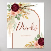 パンパスグラス西素朴ドリンク店の看板 ポスター (正面)