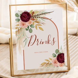 パンパスグラス西素朴ドリンク店の看板 ポスター