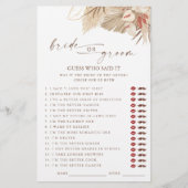 パンパスグラス誰が言ったブライダルシャワーゲーム (正面)