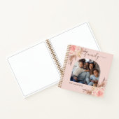 パンパスグラス赤面バラ金ゴールドフローラ写真 ノートブック (内部)