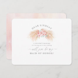 パンパスグラス赤面ブライデスメイドプロポーザル招待状 招待状