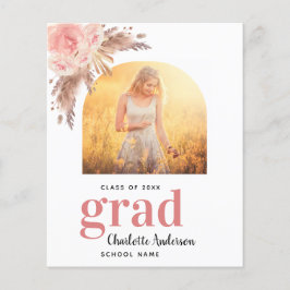 パンパスグラス赤面卒業発表カード