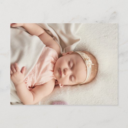 パンパスグラス金ゴールドアーチフォトバプテスマ《キリスト教》洗礼式や命名式 インビテーションポストカード (裏面)