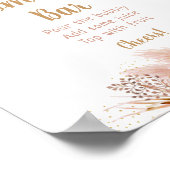 パンパスグラス金ゴールドフローラベビーシャワーミモザバー ポスター (角)