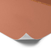 パンパスグラス銅さび結婚フローラのウェルカムポー ポスター (角)