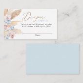 パンパスグラス青おむつラッフルエンクロージャカード エンクロージャーカード (正面/裏面)