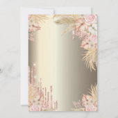 パンパスグラス風船シャンパン引退 招待状 (裏面)