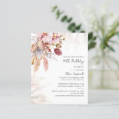 パンパスグラス70thバースデーパーティシック招待状 (スタンド正面)