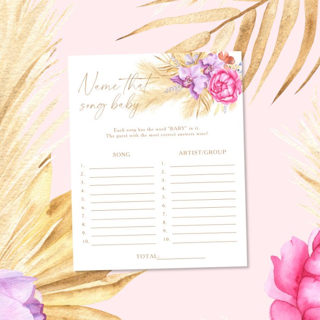 パンパスグラス – その曲の赤ちゃんシャワーゲームの名前 (クリエイターアップロード済み)