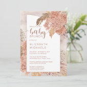 パンパスグラス&アジサイ開花ベビーブルンチInv 招待状 (スタンド正面)