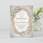 パンパスグラス&グリーンリーボホリハーサルディナー 招待状 (スタンド正面)