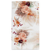 パンパスグラス&テラコッタフラワーエキゾチックパーティー スモールペーパーバッグ (裏面)