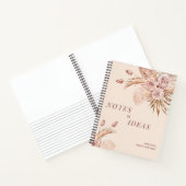 パンパスグラス テラコッタ オーダーメイド ネーム アイデア ノートブック (内部)