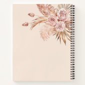 パンパスグラス テラコッタ オーダーメイド ネーム アイデア ノートブック (裏面)