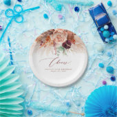 パンパスグラス テラコッタ フラワーズ チアーズ トロピカル ペーパープレート (パーティー)