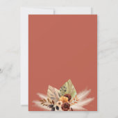 パンパスグラス テラコッタ ラストアーチ ウェディング 招待状 (裏面)