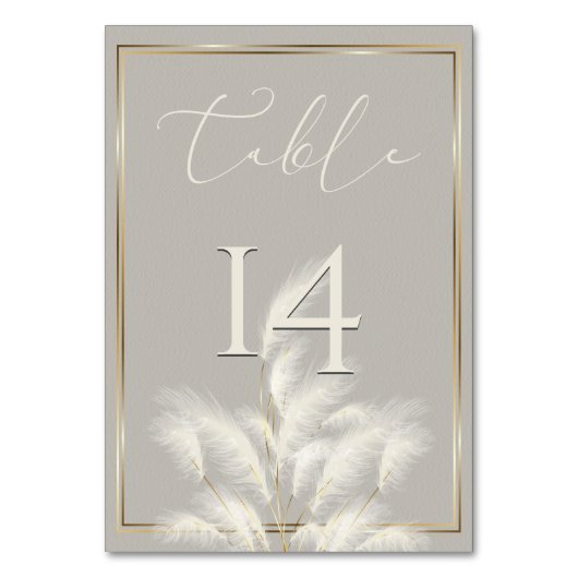 パンパスグラス テーブルナンバー (正面)