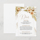 パンパスグラス トロピカル ボヘミアンワエディングの詳細 エンクロージャーカード (正面/裏面)