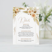 パンパスグラス トロピカル ボヘミアンワエディングの詳細 エンクロージャーカード (スタンド正面)