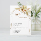 パンパスグラス トロピカル ボヘミア エレガント 出欠カード (スタンド正面)