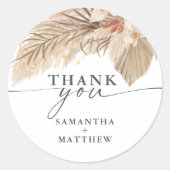 パンパスグラス ドライパーム ウェディング ラウンドシール (正面)