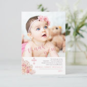 パンパスグラス |バラ開花バプテスマ写真ありがとう サンキューカード (スタンド正面)