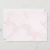 パンパスグラス |バラ開花女の子ベビー写真バプテスマ 招待状 (裏面)