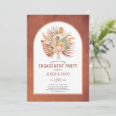 パンパスグラス&パームテラコッタ婚約パーティ 招待状 (スタンド正面)