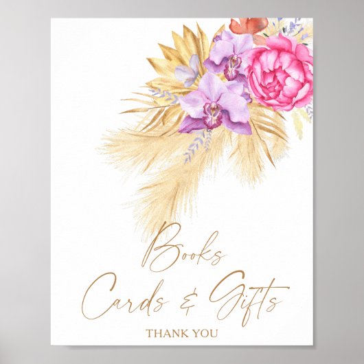 パンパスグラス – ブックスカードとギフト ポスター (正面)